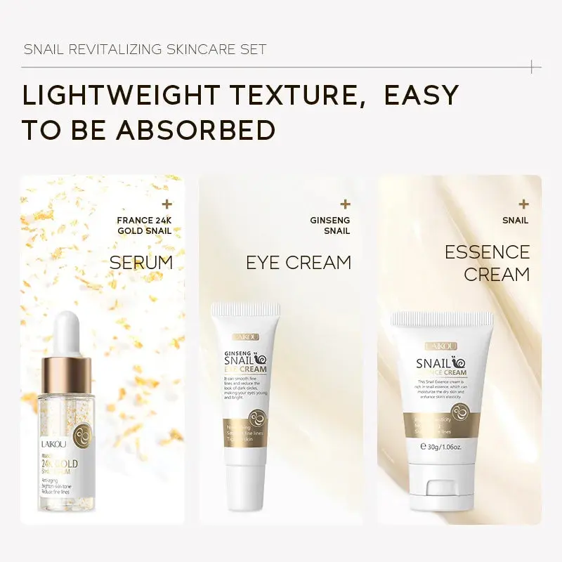 LAIKOU Vitamin C 24K Golden Sakura Skin Care Sets Face Cream Serum Eye Cream Moisturizing Face Care Kit 2