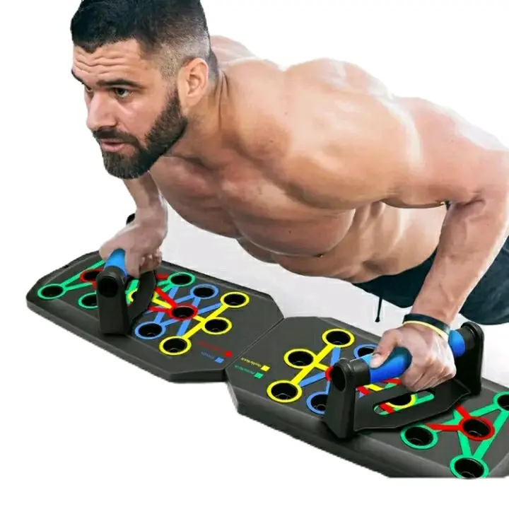 1pc 28-hole Push-up Board, Multifunctional Push-up Stand, Suitable For Core Strength Training, Abdominal Muscles Exercise Home Gym Workout Indoor and Outdoor Use