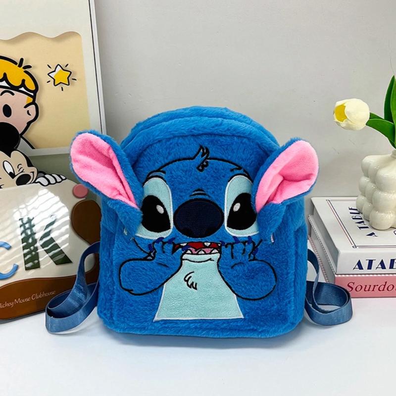 Cute mini fluffy backpack stitch gift birthday Xmas outing holiday 2