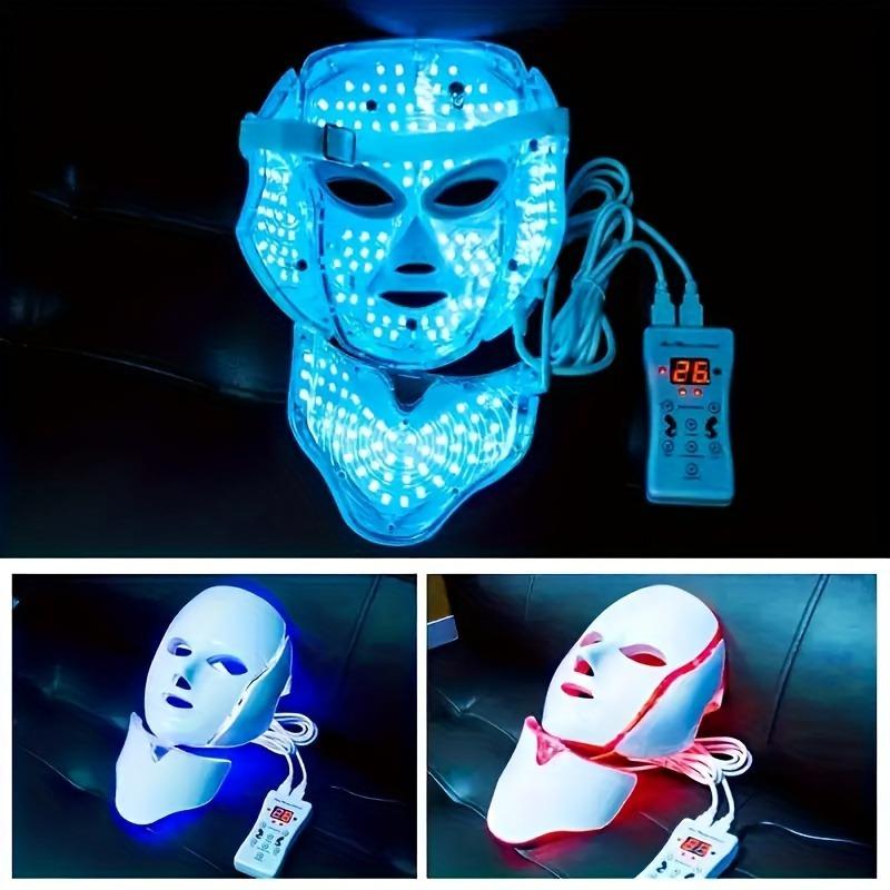 Product Introduction of Plug-in LED Seven-color Face Care Face Mask 7-Color LED Face And Neck Care Mask 0
