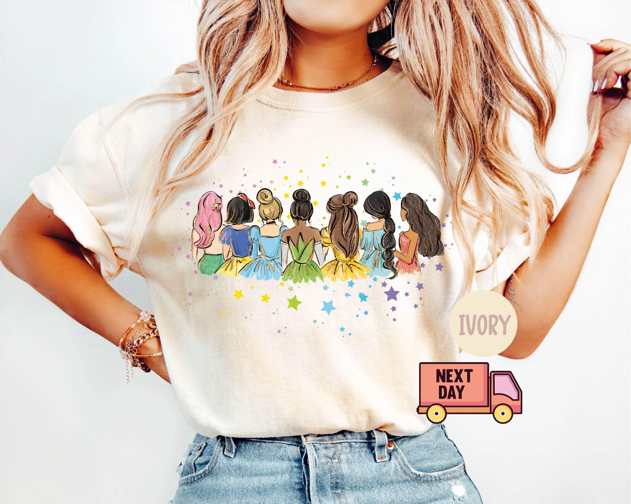 Comfort Colors Retro Dney Princess T-shirt, Watercolor Ariel Shirt, Dney Trip Shirt, Dney Princess T-shirt, Dneyworld Gift
