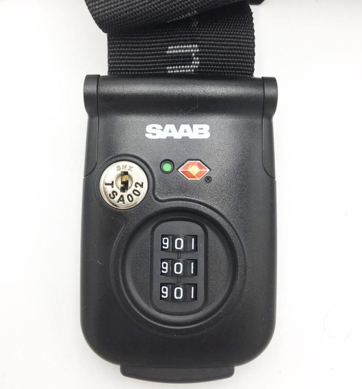 Luggage Strap 80'' Adjustable Suitcase Tie Belts + Combination Safety Lock Saab 2