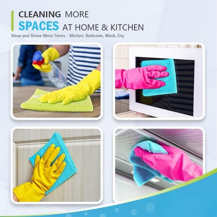 Microfibre Cleaning Cloths Pack of 100, Multifunctional Reusable Microfibre Cleaning Towels, Lint Free Streak Free Washable Cloth Duster for House, Kitchen, Car, Motorbike, Windows 30 x30 cm 1