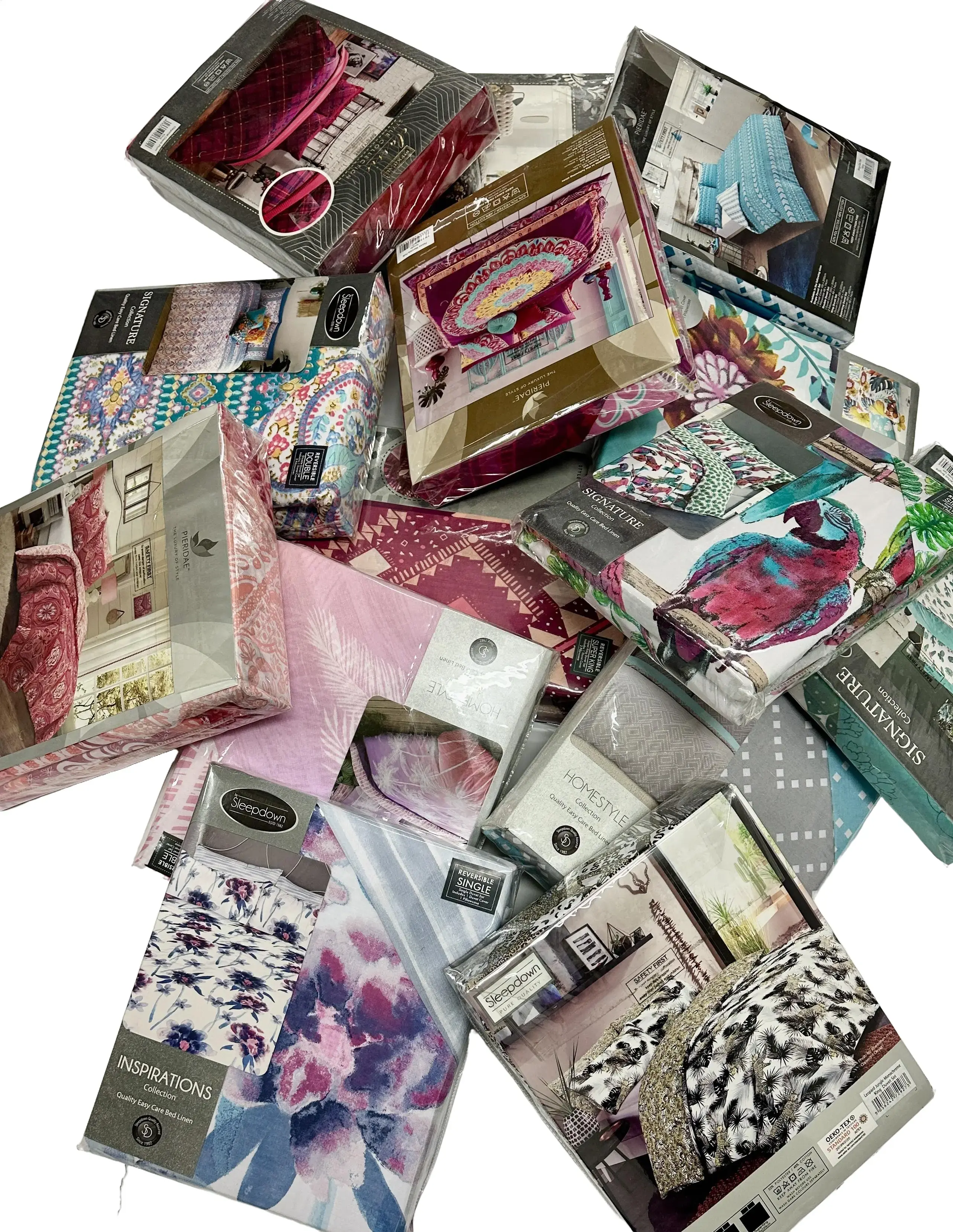1 Assorted Set Polycotton Duvet Cover set Printed Floral Geometric Designs Clearance Quilt Covers in Single Double King Superking Size For Summer or Winter All seasons