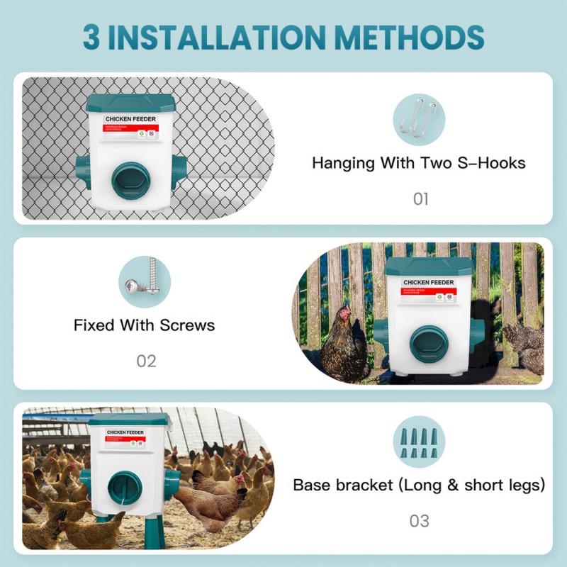 12kgChicken Feeder Bird Waterer11L Set Auto Food Water Dispenser Drinker Gravity 7