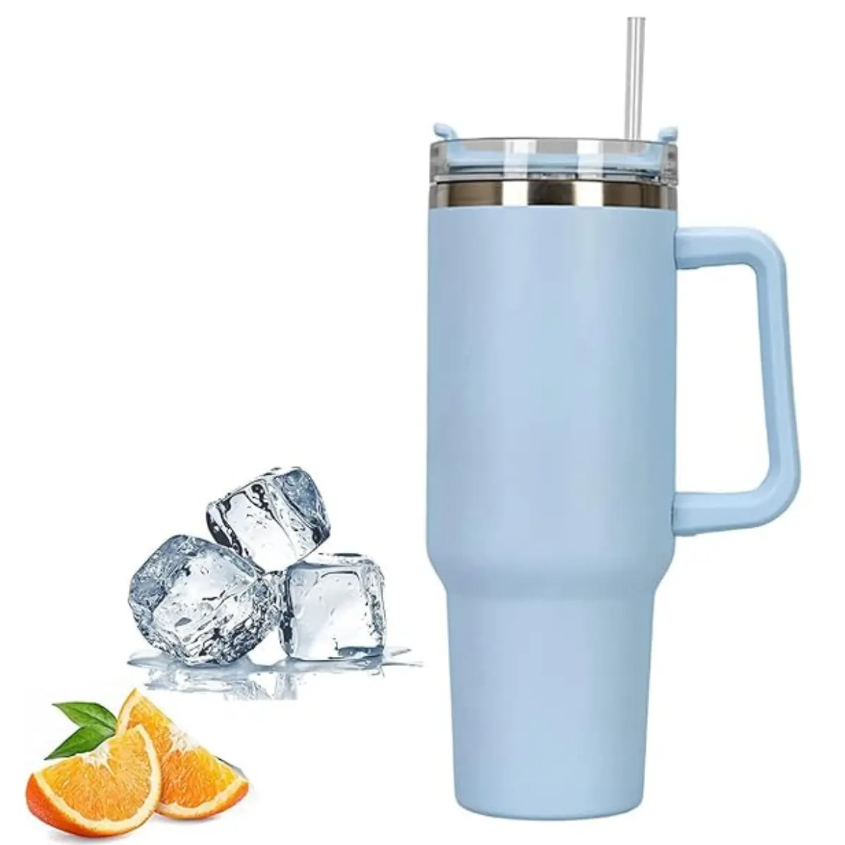 Stainless Steel Insulated Water Bottle and Straw Cup for Home, Office, Car, Travel