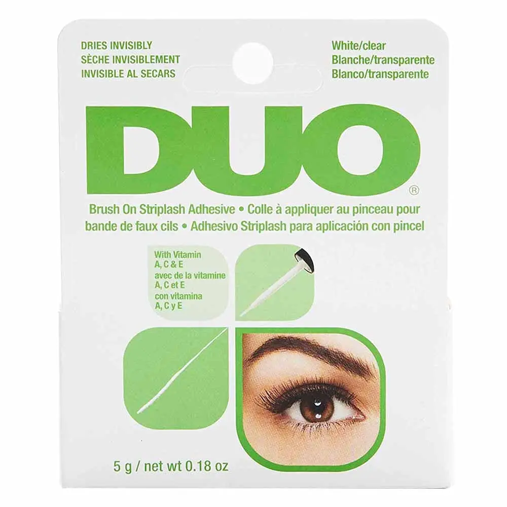 Duo Brush On Striplash Adhesive, White, 5 g (Pack of 1) Eyelashes Makeup Compact Cosmetic Eyelash Extension Eyelash Extensions Eyelashes