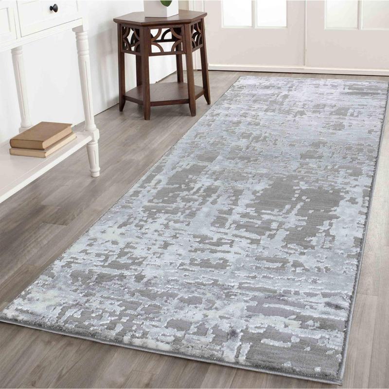 Serenity Abstract Lines Rug - Grey 4