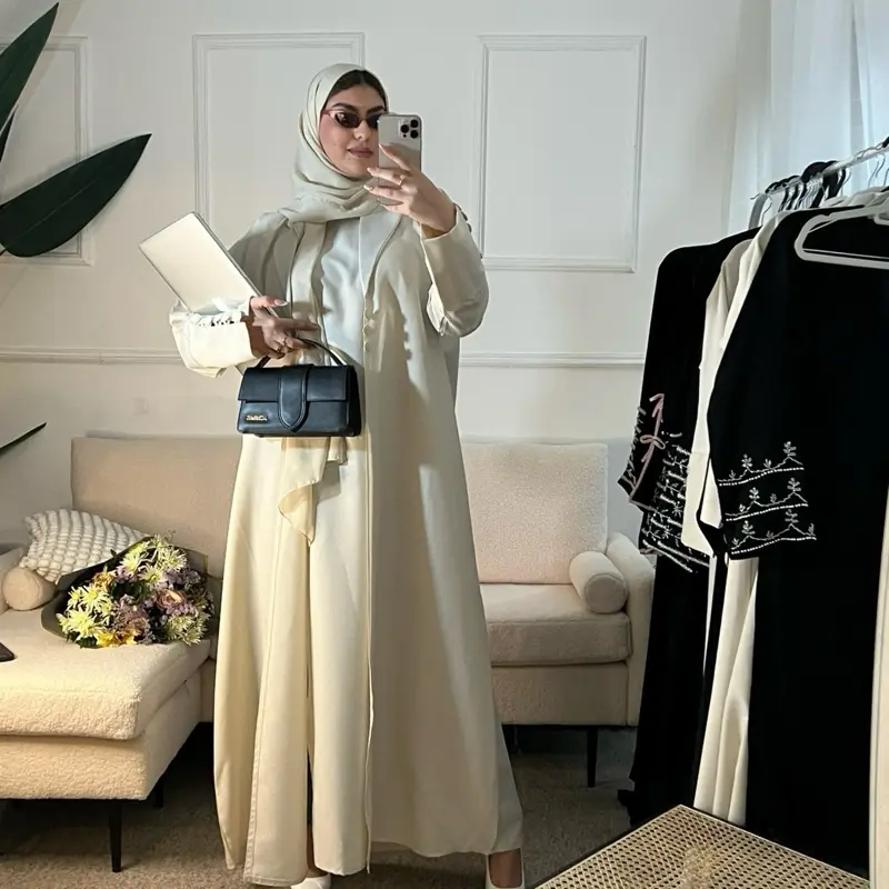The Raha Abaya in Beige - Muslim Women's Clothing