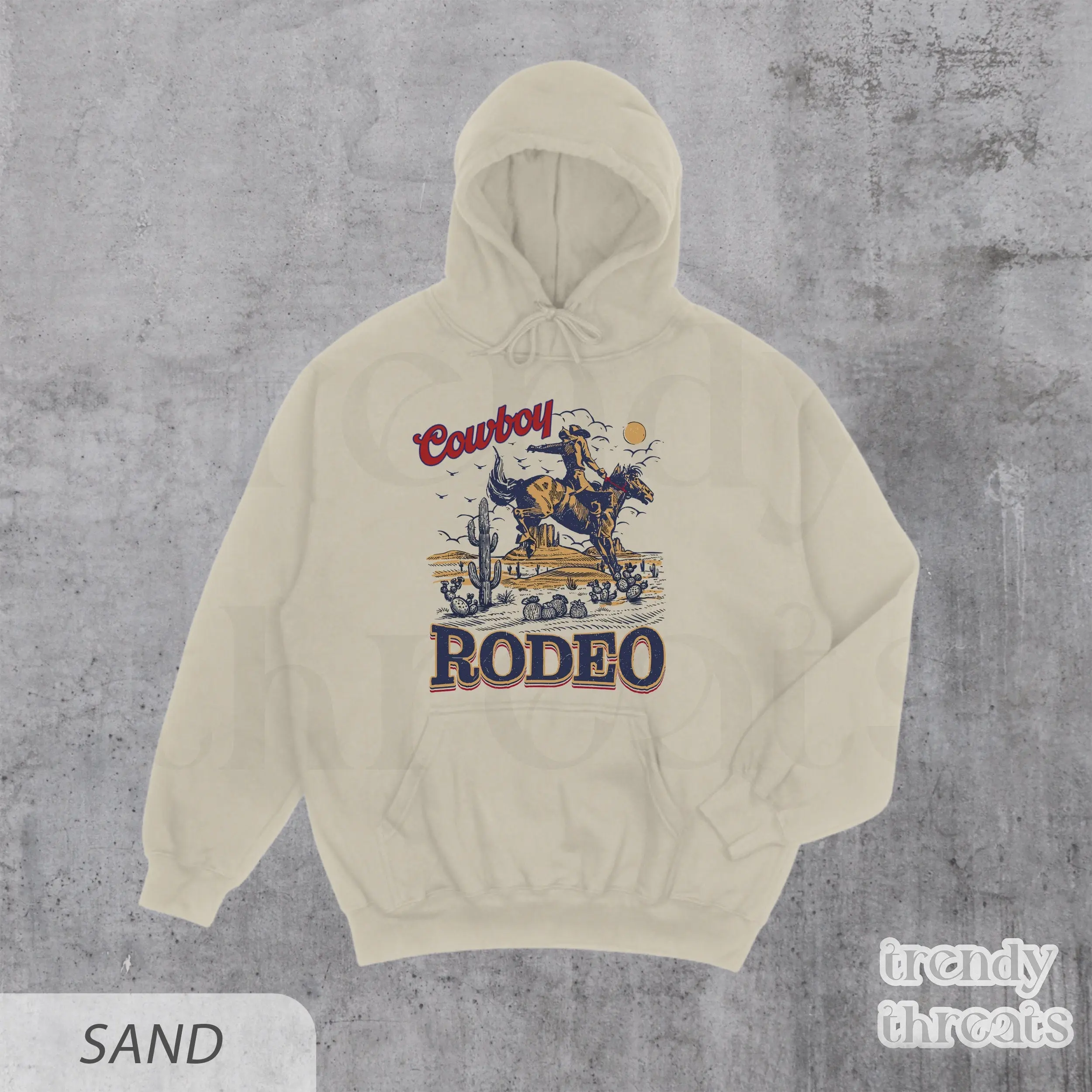 Cowboy 90s Vintage Hoodie Western Sweatshirt Retro Country Hoodie Cowboy Bull Sweater Cool Gift For Him Grey Soft Oversize Hoodie