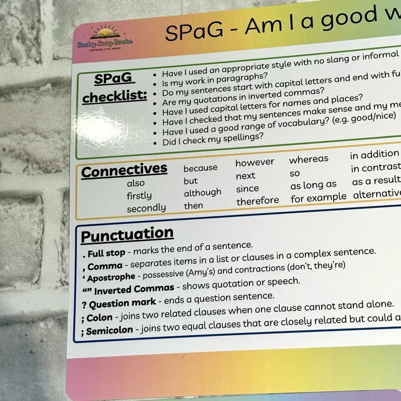 Spelling Punctuation & Grammar (SPAG) KS2 5
