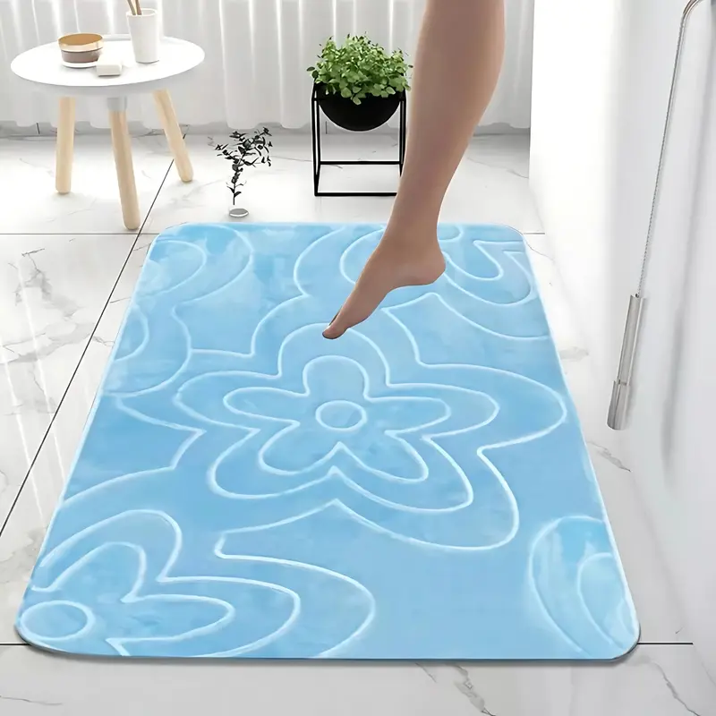 2-Piece Memory Foam Bath Mat Set - Extra Soft, Non-Slip, Super Absorbent Bathroom Rugs, Machine Washable bathroom  accessories wudu  mat  bathroom 3