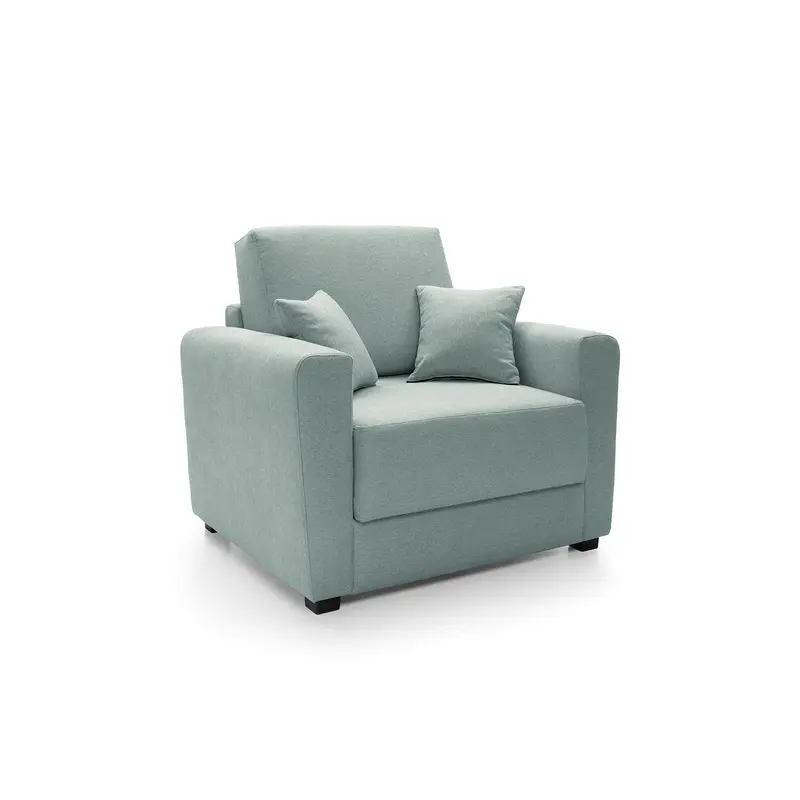 Olly Linen Single Sofa Bed in Pistachio Green 4