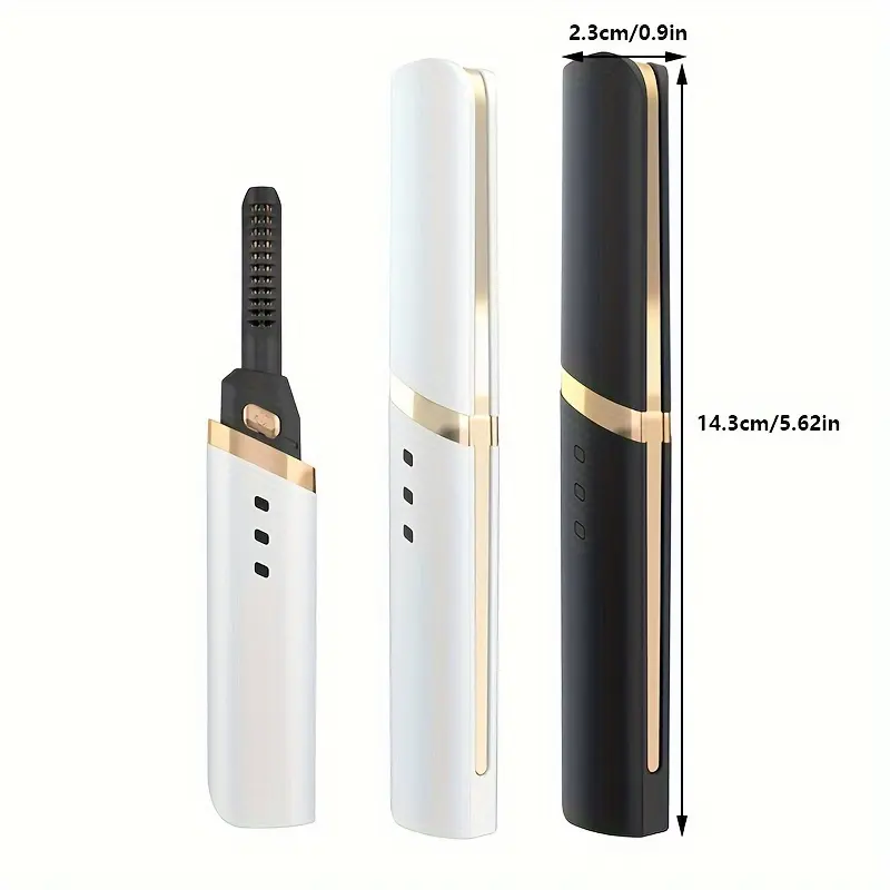 Rechargeable Portable Eyelash Curler Temperature Adjustable Heated Eyelash Curler Tool USB Charging Long-lasting Curlers For Girls And Women