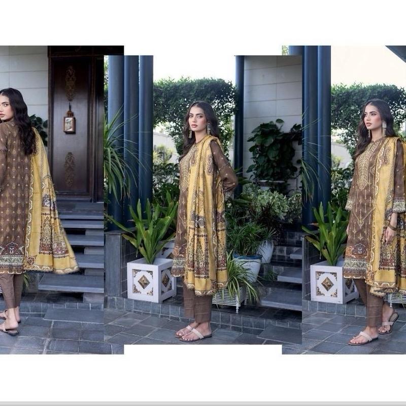 Women's Multi-Piece Embroidered Khaddar Dress - Casual Style - Womenswear 1