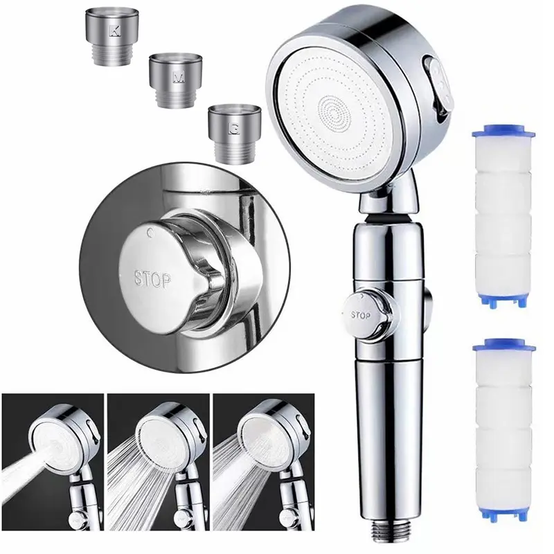 High-Pressure Hand-held Shower Filter Powerful Shower Multi-function Can Control Water Pressure 0