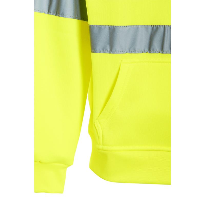 Men’s Hi-Vis Zip-Up Hoodie – High Visibility Reflective Sweatshirts – 2-Tone Design, Warm Fleece, Durable Men's Workwear – Long Sleeve, Machine Washable – Yellow & Orange Safety Jackets for Outdoor Jobs 6