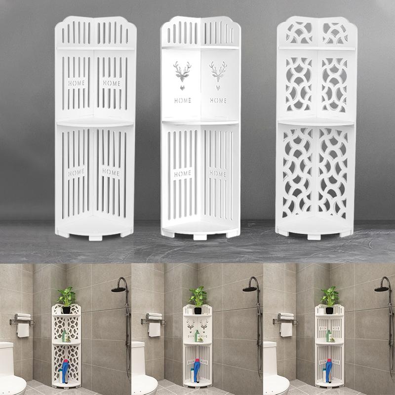 3 Tier Corner Bath Shelf Unit Organiser Stand Showers Caddy Storage Rack Box Wall Room 5