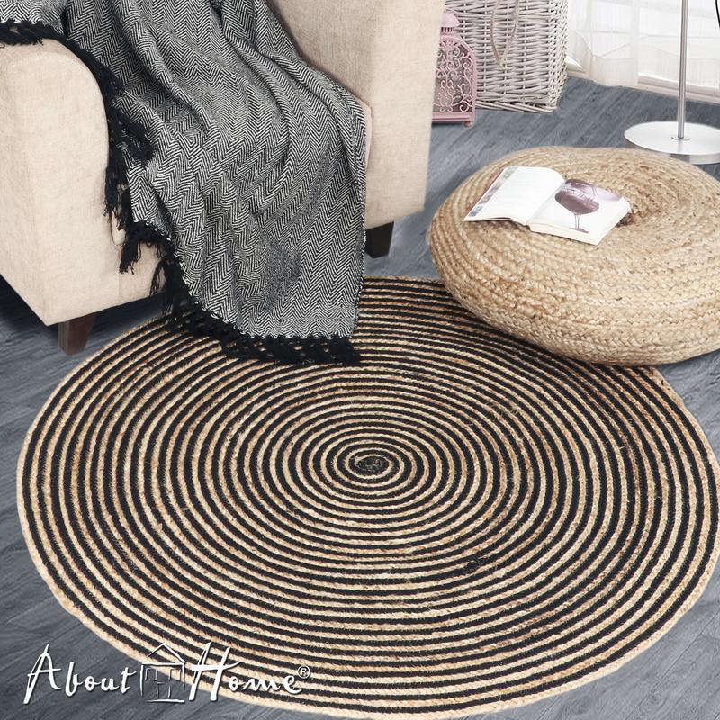 Jute and Cotton Braided Round rugs - Area Rugs - CHAKRA Round Rugs 6