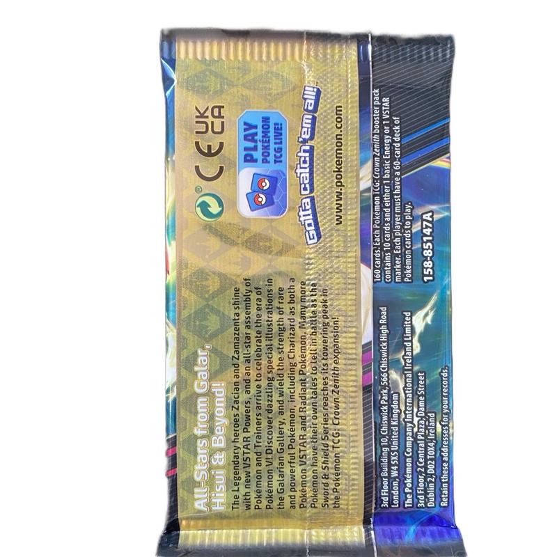 1 x Pokemon Crown Zenith Booster Pack 1