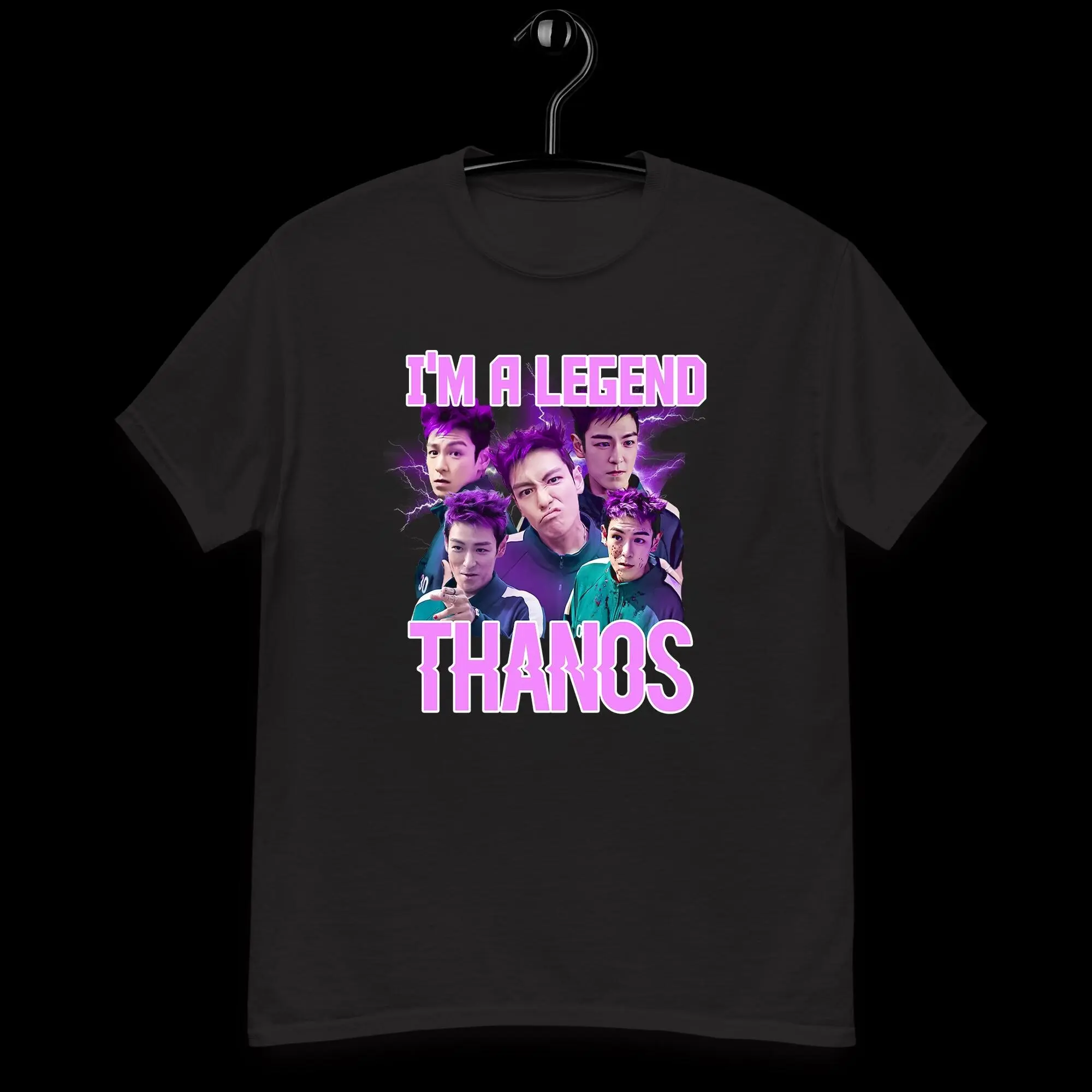 Choi Seung-hyun Thanos Unisex Classic Tee, T.O.P Inspired Bootleg Vintage Graphic Tee, Gift for Her, I Am Legend Thanos Comfort Cotton Streetwear Tshirt
