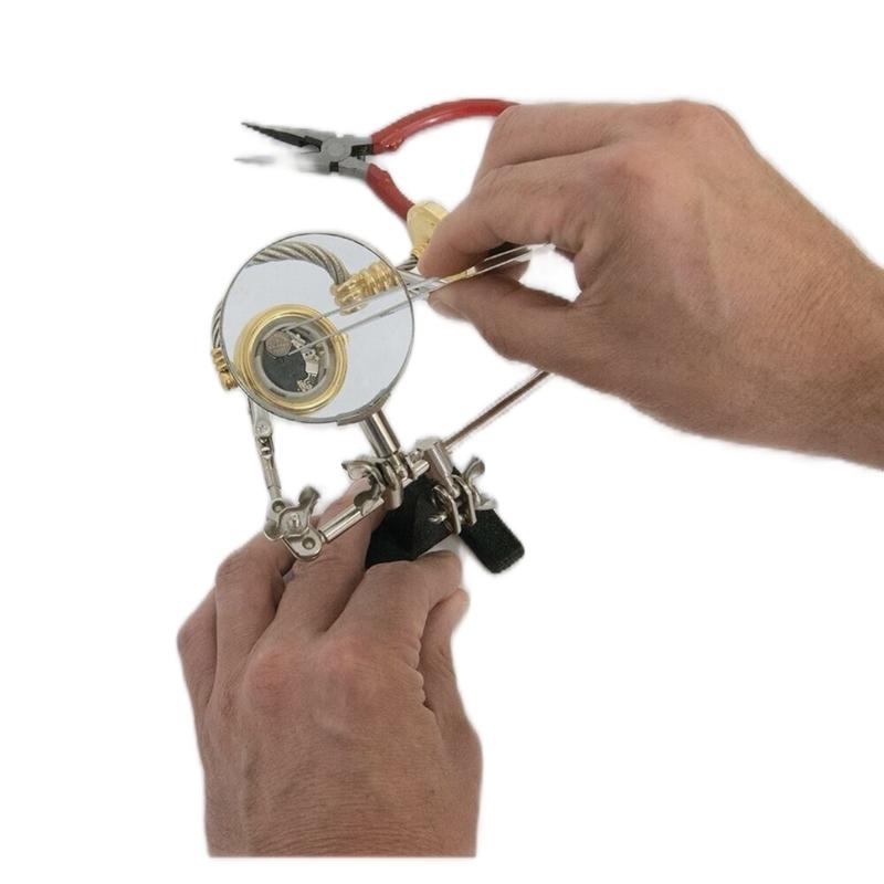 Helping Third Hand Soldering Clips Magnifier Glass Clamps Station Stand Holder 1