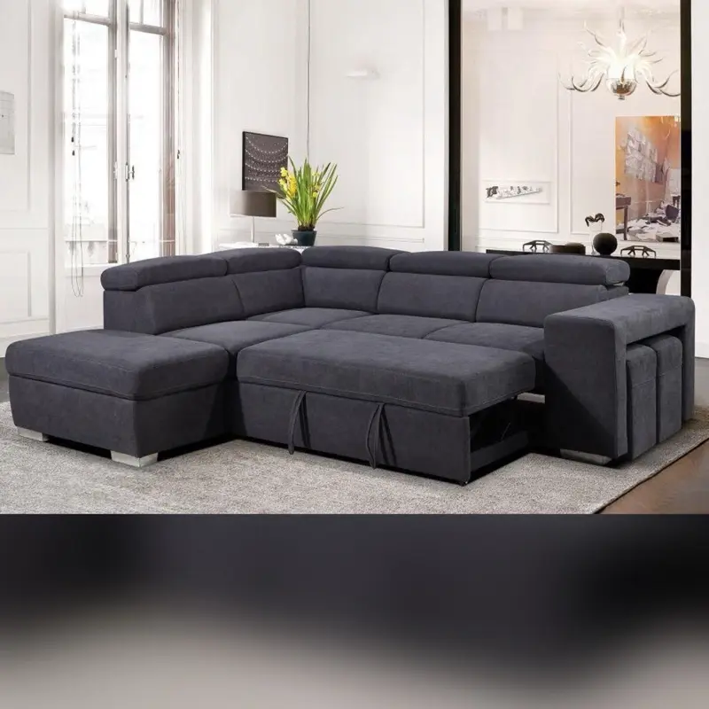 Furniture Italia- Grey multifunctional L-shaped sofaBed! 1