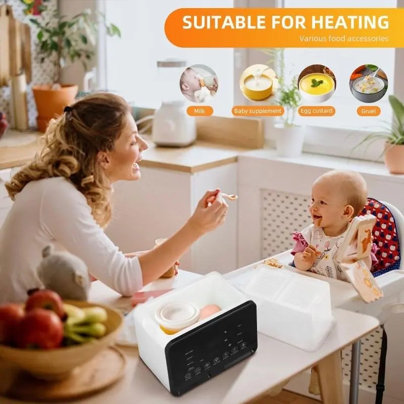 Baby bottle heater, Double bottle Sterilizer, LCD heating display, Fast baby food heating and defrosting, baby food heater, breast milk and formula, precise temperature control, a must-have in the home 4