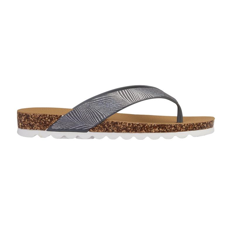DAWN - Ladies toe-post with silver foil and square toe Girl Women 1
