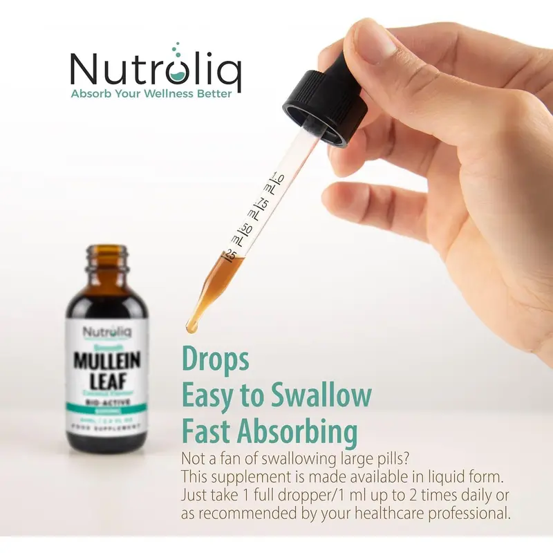 Nutroliq Mullein Leaf 50:1 Extract Drops - 60ml 4