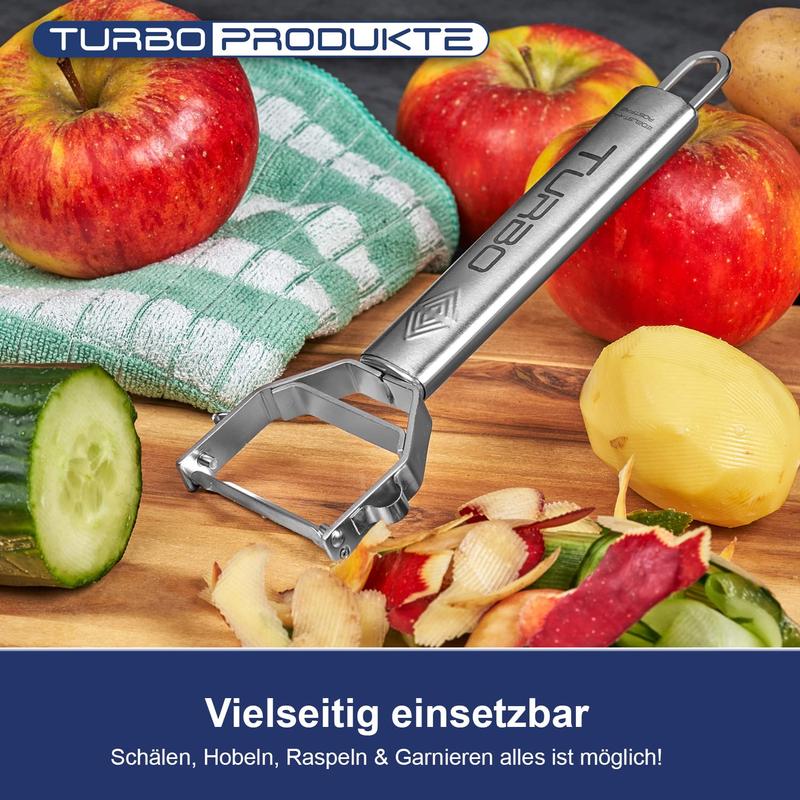Stainless Steel Peeler, 3-in-1 Function for Fruits and Vegetables, Pendulum Blade for Left & Right Handed, Multicolor 3