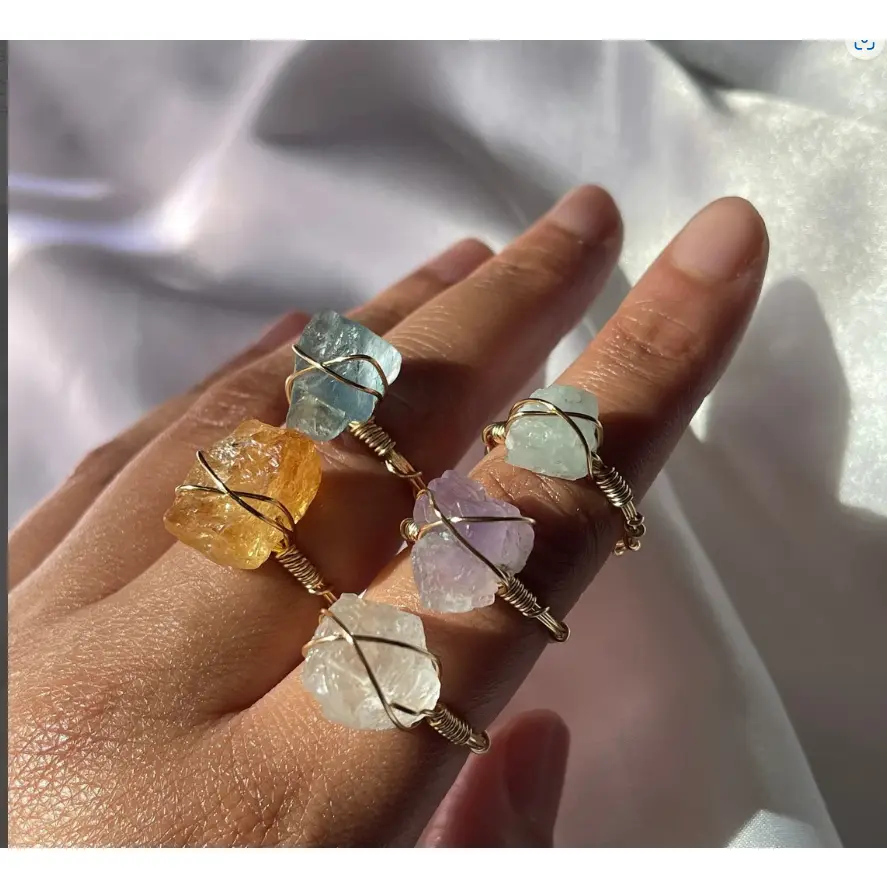 RAW CRYSTAL RINGS