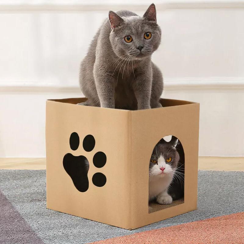 Product Introduction of ⭐[Delivery In 2-3 Days]⭐Pet Cat Nest Scratching Pad Play House Bed Cardboard Corrugated Scratcher Box UK 21