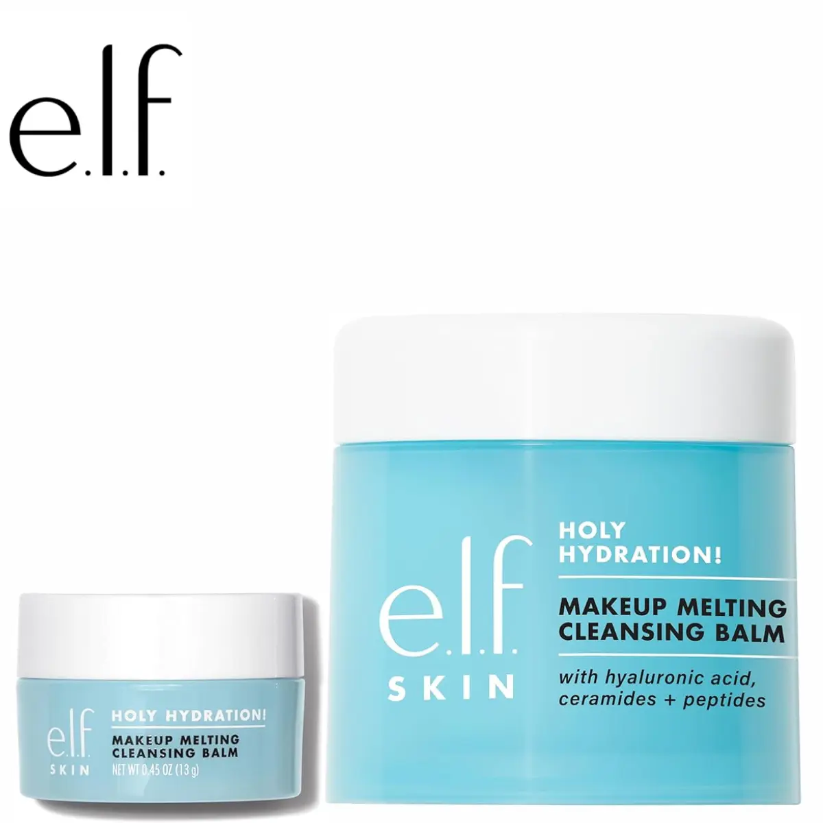 e.l.f. Holy Hydration! Makeup Melting Cleansing Balm, Face Cleanser & Makeup Remover, Infused with Hyaluronic Acid to Hydrate Skin