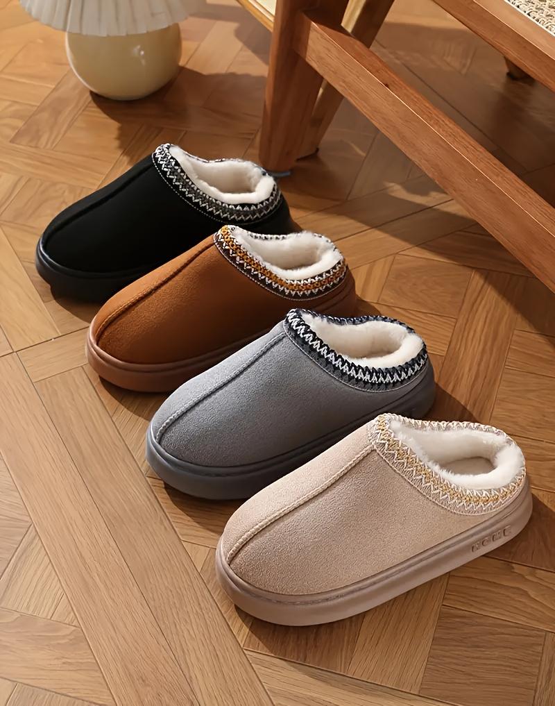 Product Introduction of Suitable For Both Men And Women, The New Home Warm Cotton Slippers In Winter, Fashionable Solid Color Cotton Shoe Footwear Flipflop 2