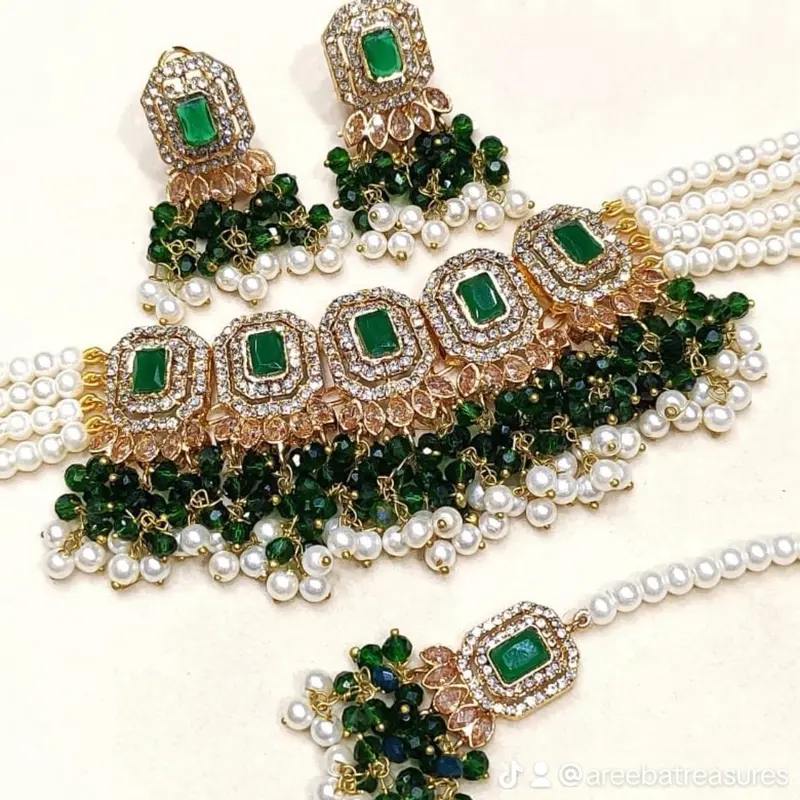 Nayra Nayab Jewellery Set - Perfect Mehndi Desi Jewelry for Any Occasion 8