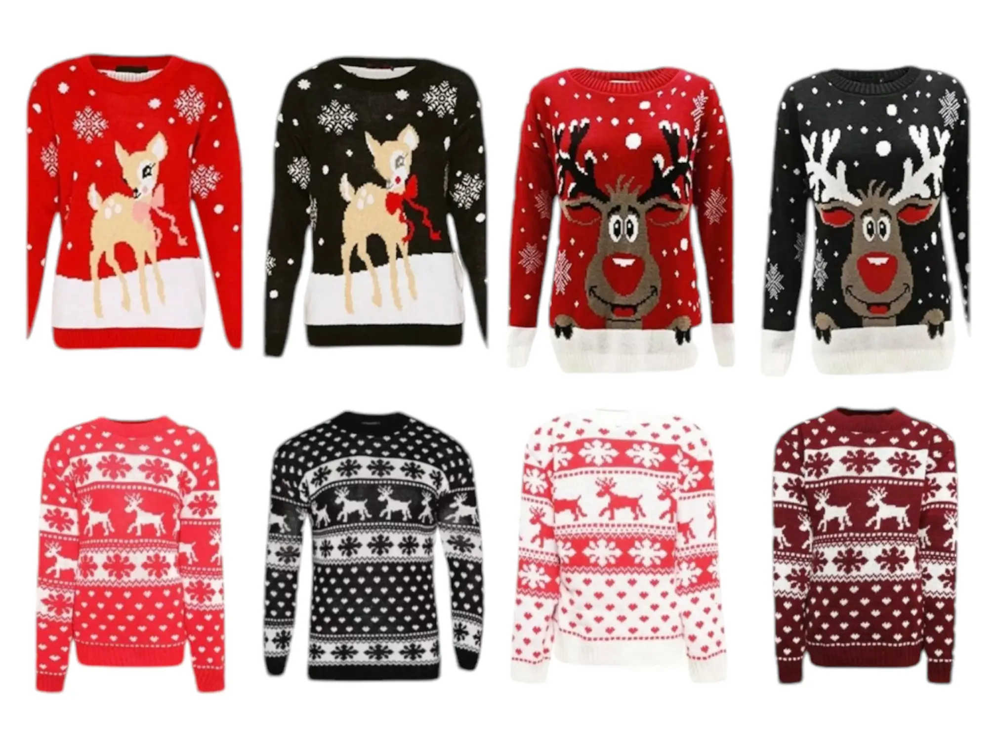 New Boys Girls Children Kids Christmas Xmas RETRO Winter Jumper Sweater 5-16