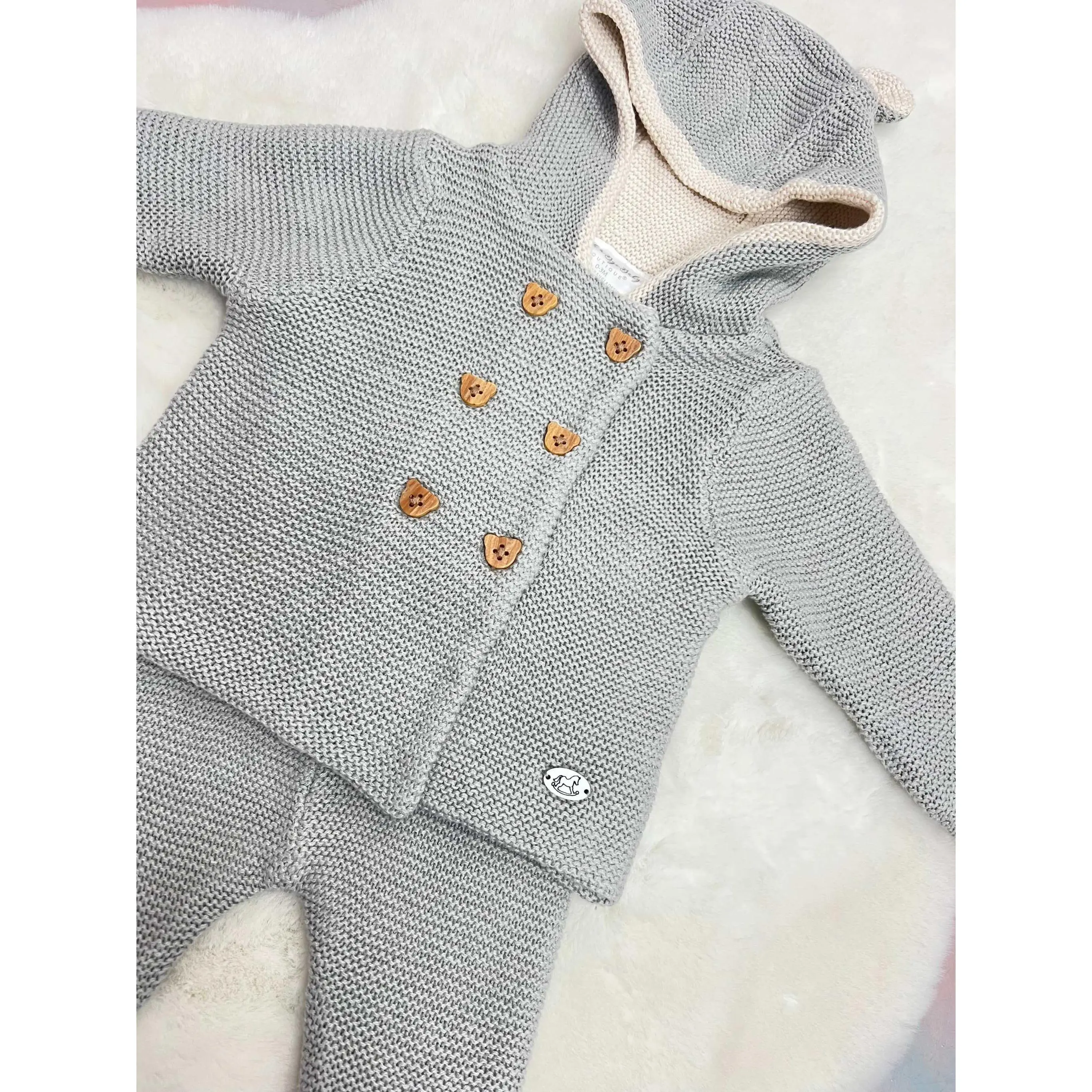 Rock A Bye Baby grey knitted set