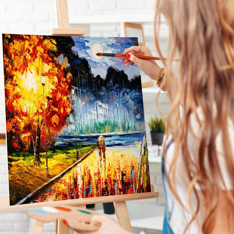 Koncci Canvas for Painting, Set of 10 Canvas Panels - 20x20cm, 20x25cm, A4(21x29.7cm), 100% Cotton Acid-Free Pre Stretched Canvas Board, Blank Painting Canvas for Art, Acrylic, Oil, Watercolor Paint 7