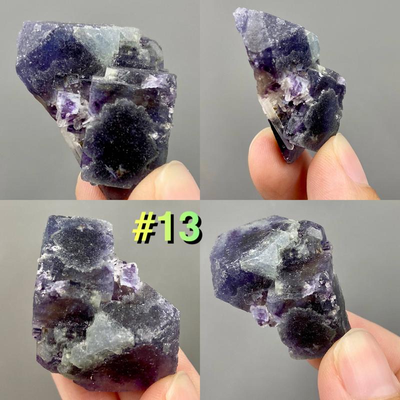 Purple Green Fluorite Clusters Specimens, Inner Mongolia China, Fluorite with Quartz, Cubic Fluorite Crystal 5