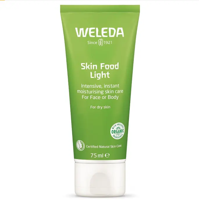 Weleda Skin Food Light, Dry Skin Moisturiser, Moisturising Cream & Primer, Face & Body, For Men & Women, Multiple Uses, 100% Certified Natural, Organic, 75ml