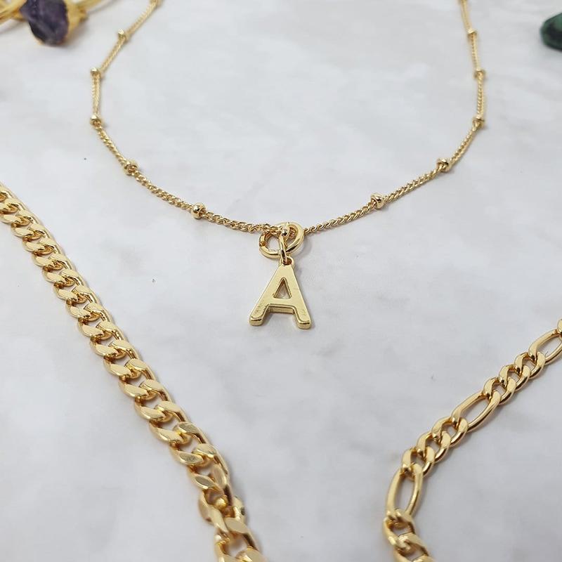 18ct Gold Plated Initial Pendant Charms 5