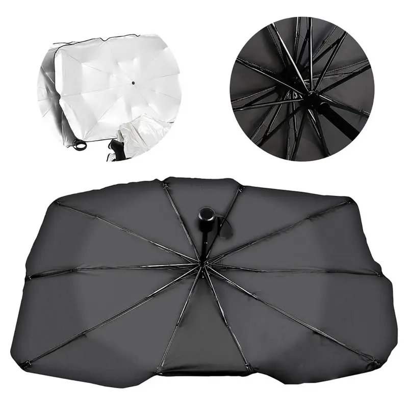 FONOK Car Foldable Windshield Sunshade Front Window Cover Visor Sun Shade Umbrella UK 4