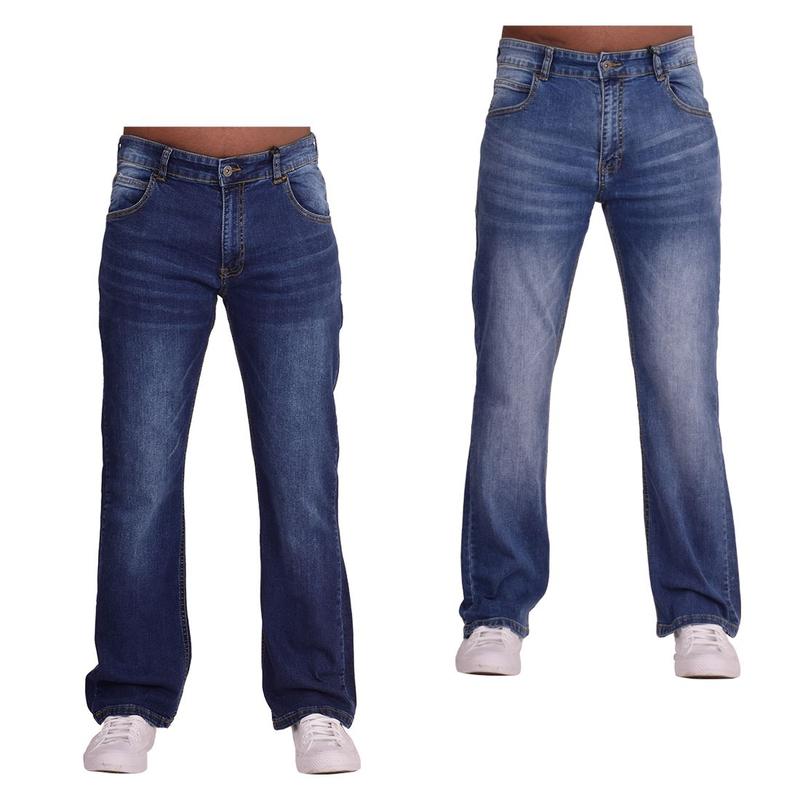 Firetrap Original Mens Designer Hardwearing Durable Quality Bootcut Leg Regular Fit Relaxed Wide Bottom Denim Jeans Zip Fly Fastening Classic 5 Pocket Jean 0