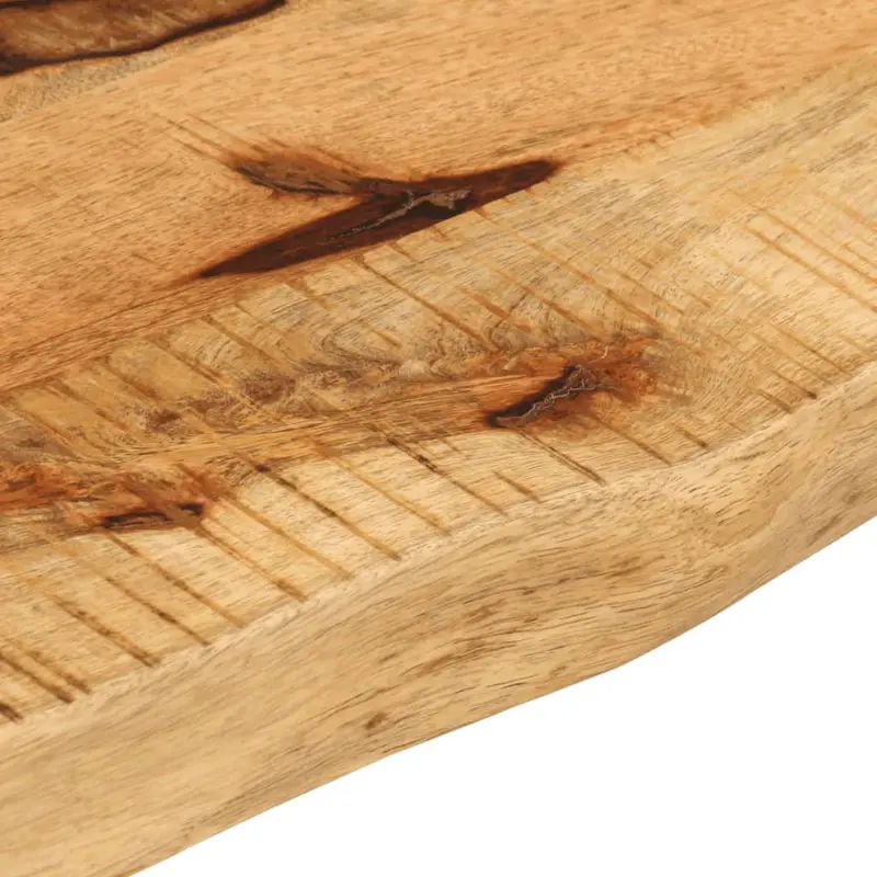 Table Top 100x20x3.8 cm Live Edge Solid Wood Rough Mango 6