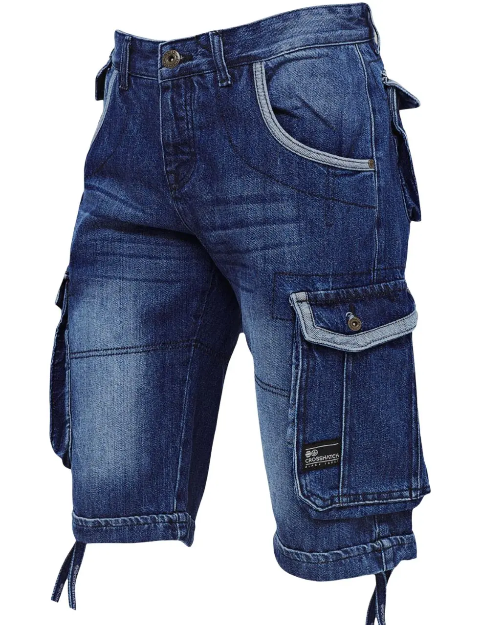 Men's Basic Cargo Bermuda Shorts - Baggy Three Quarter Knee-Length Jeans