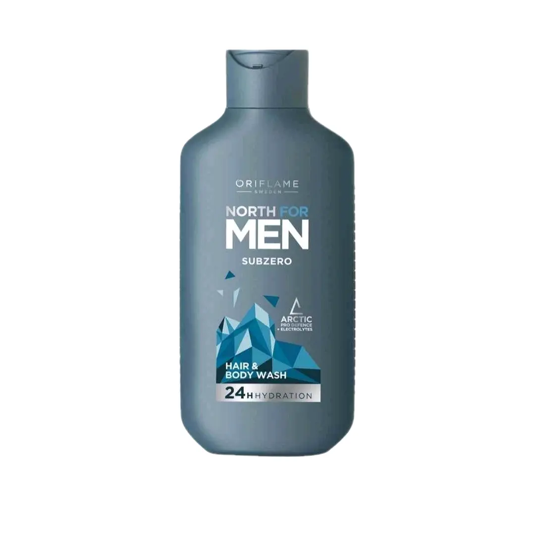 North for Men Subzero Hair & Body Wash - Body Care Essential Blend Cleanser Cleansing Scented