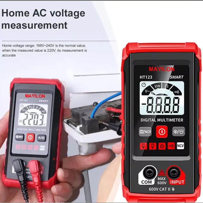 Professional Digital Multimeter Voltmeter Ohmmeter Ammeter Multi Tester Meter UK 2
