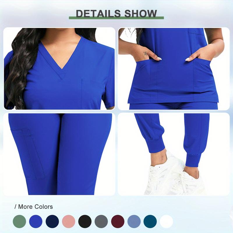 Product Introduction of Premium Polyester Nurse Scrub Set – Stylish Fitted Uniform with Badge Pouch | Perfect for Nurses & Veterinarians 7