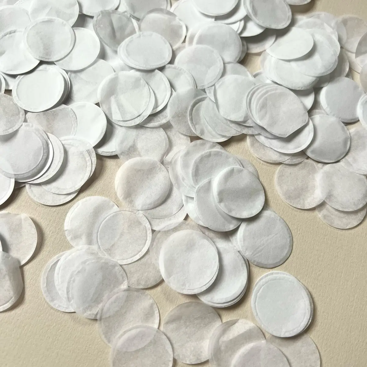 White Biodegradable Paper Confetti, 7 Handfuls